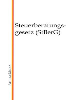 cover image of Steuerberatungsgesetz (StBerG)